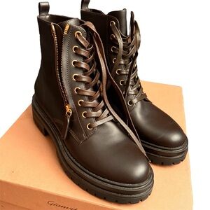 Gianvito Rossi Milano Turon Moka Leather Boots